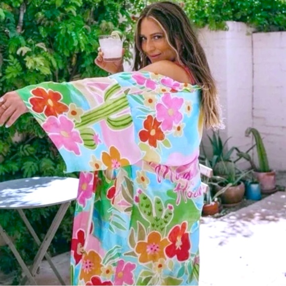 New With Tags Spell Margo Hour Floral Kimono Robe - Picture 3 of 6